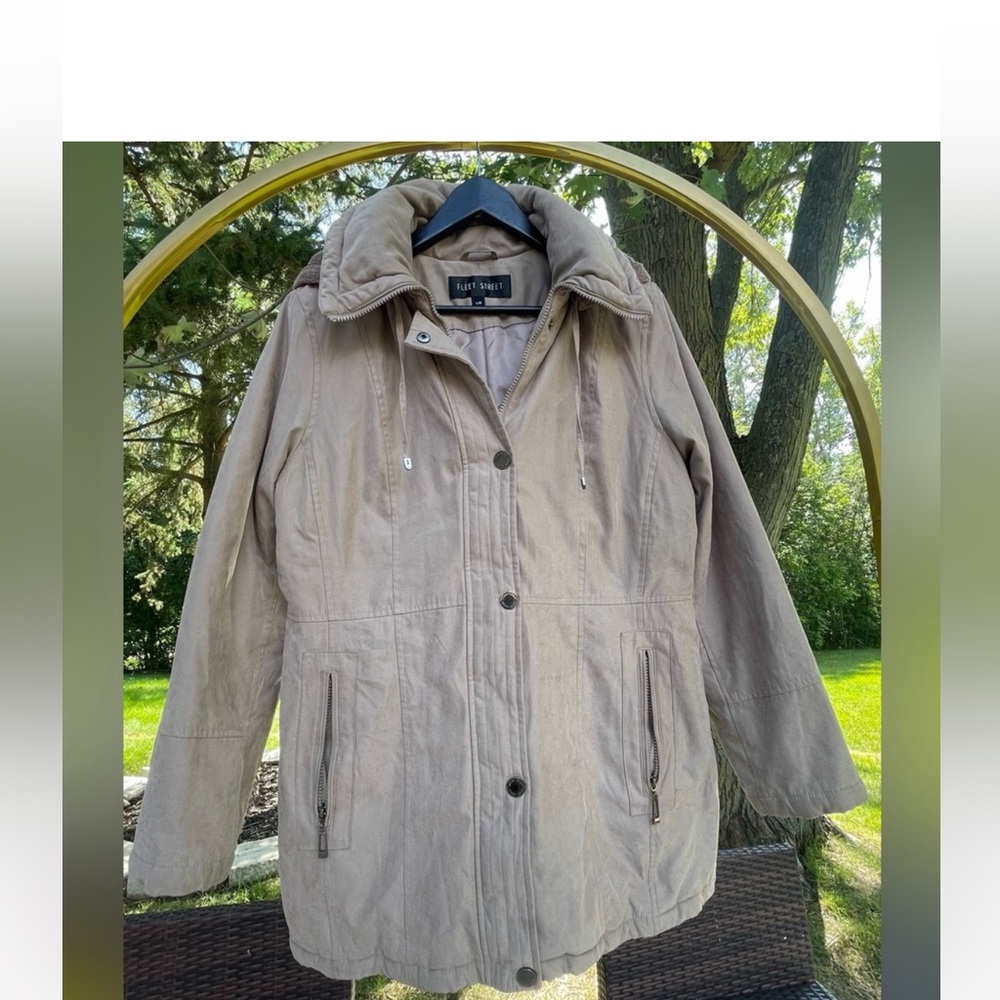 Like new  Gray Hooded Jacket